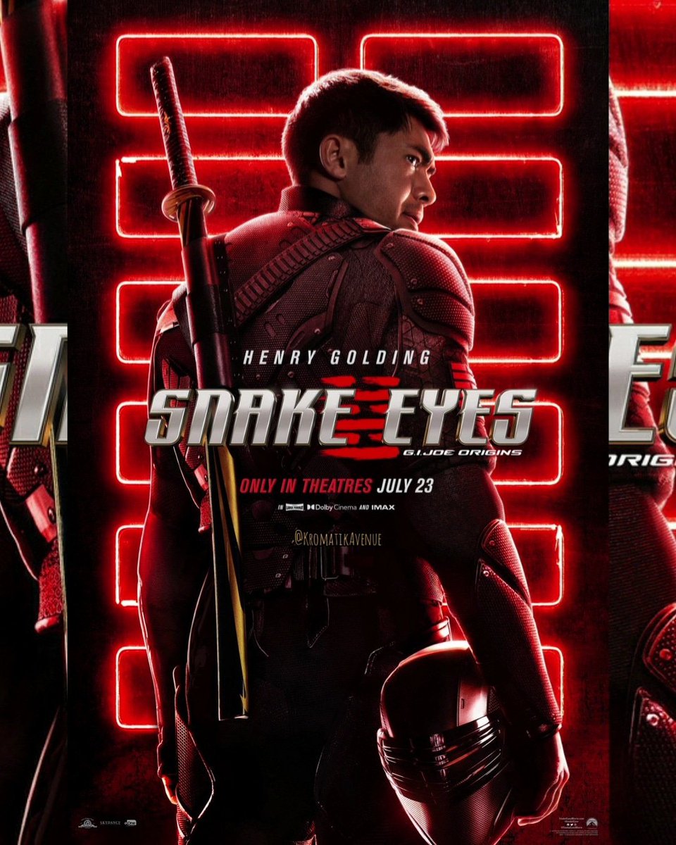 KromatikAvenue's tweet photo. #SnakeEyes

All the right feels...

#HenryGolding #AndrewKoji #HarukaAbe #SamaraWeaving #UrsulaCorbero #PeterMensah #IkoUwais #StevenAllerick #TakehiroHira #GIJoe #Hasbro #Cobra #Ninja #Baroness #HardMaster #Blindmaster #AgentScarlett #StormShadow #KromatikAvenue https://t.co/QUekRXlV7V