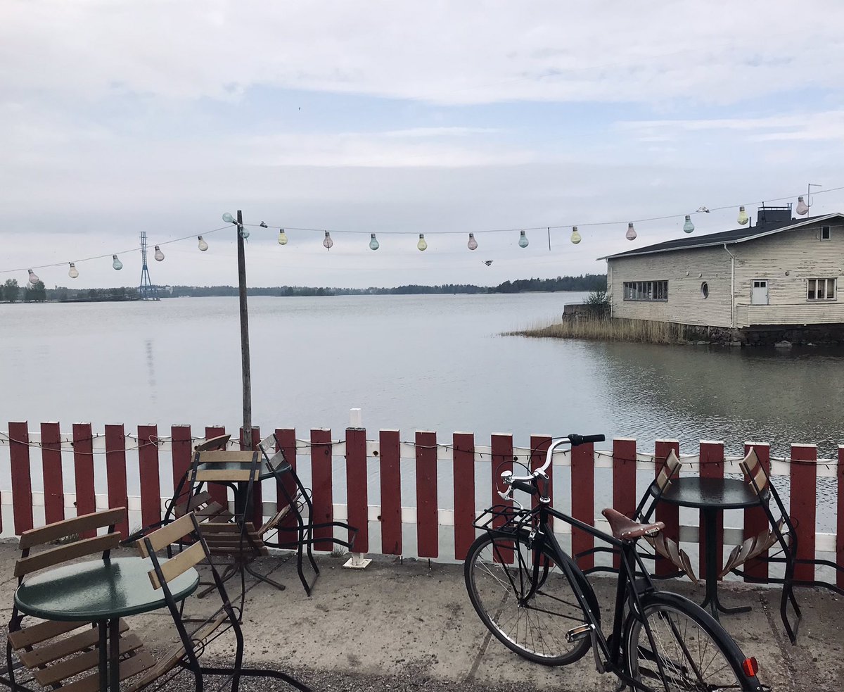 saaramajuri's tweet photo. I joined @FCDOGovUK colleagues and cycled my #globalmile today (stopped by the wonderful Cafe Regatta for some refreshments, read: cinnamon roll) to raise money and awareness for mental health 🙌🏻 #helsinki https://t.co/XP7WJbBmw6