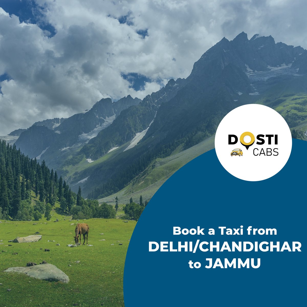If travelling with family, then there are going to be no more hassles because Dosti cab will ensure that you reach your destinations on time whenever you use our Delhi to Jammu cab service or cab service.
We also offer the lowest car rental service from Delhi to Jammu.