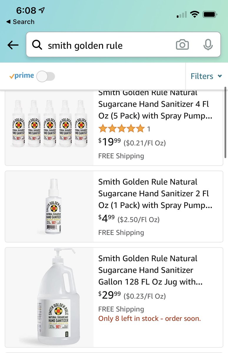 🌻<a href="/smithgoldenrule/">SMITH GOLDEN RULE</a>

a Black owned hand sanitizer company, started in DC, that has shipped over 100 thousand gallons of product internationally

now available on <a href="/amazon/">Amazon</a>

amazon.com/shops/smithgol…