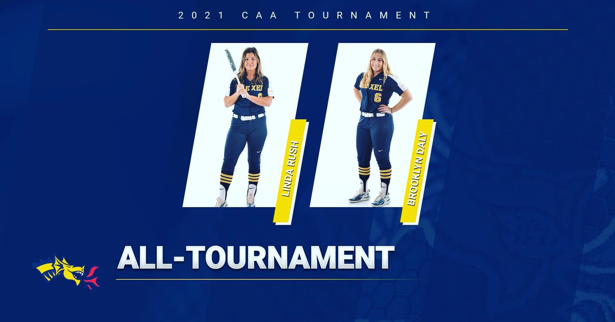 DrexelSoftball's tweet photo. Linda Rush &amp; Brooklyn Daly named to the CAA All-Tournament Team🐉🔥 https://t.co/OTMJWBhofu