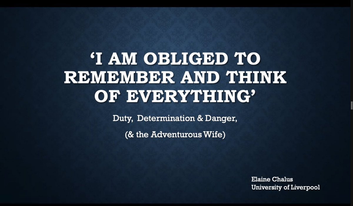 Day 2 of <a href="/AdventurousWiv1/">Adventurous Wives</a> &amp; second keynote by <a href="/EHChalus/">Prof Elaine Chalus</a> Great to see so many delegates assembled, including <a href="/SotonEnglish/">English at Soton</a> <a href="/HistoryAtSoton/">University of Southampton History Department</a> colleagues &amp; grad students past &amp; present. #AdventurousWives