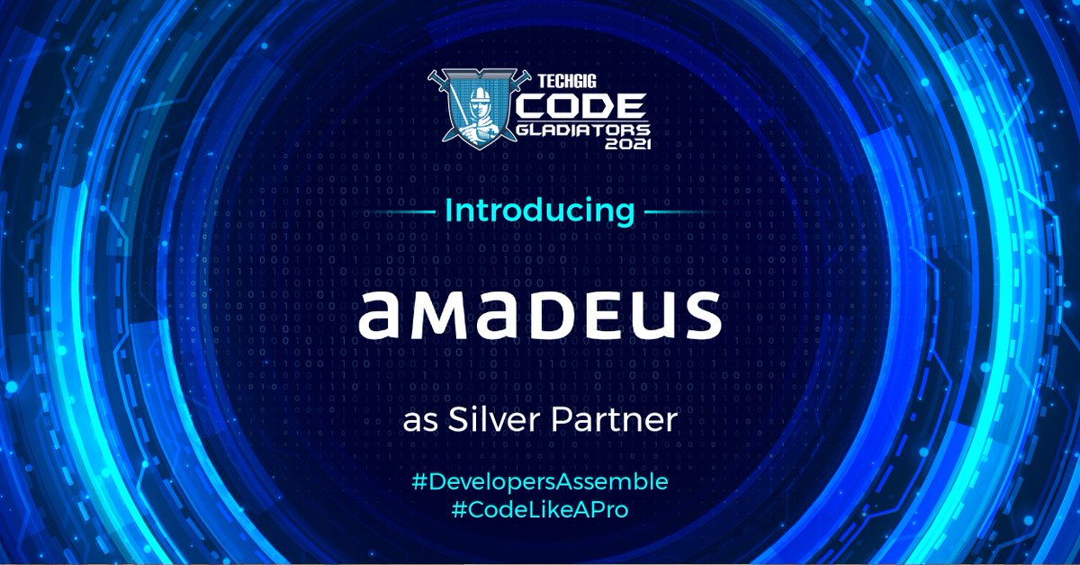 ETTechGig's tweet photo. We are immensely pleased to announce Amadeus as our “Silver Partner" for the 8th edition of #TechGig #CodeGladiators2021- the world's biggest coding battle.
Welcome aboard!!
Participate @ https://t.co/IWXXpxpjGG
#CodeGladiators #CodeLikeAPro #DevelopersAssemble #TechCommunity https://t.co/0MYxayKjuO