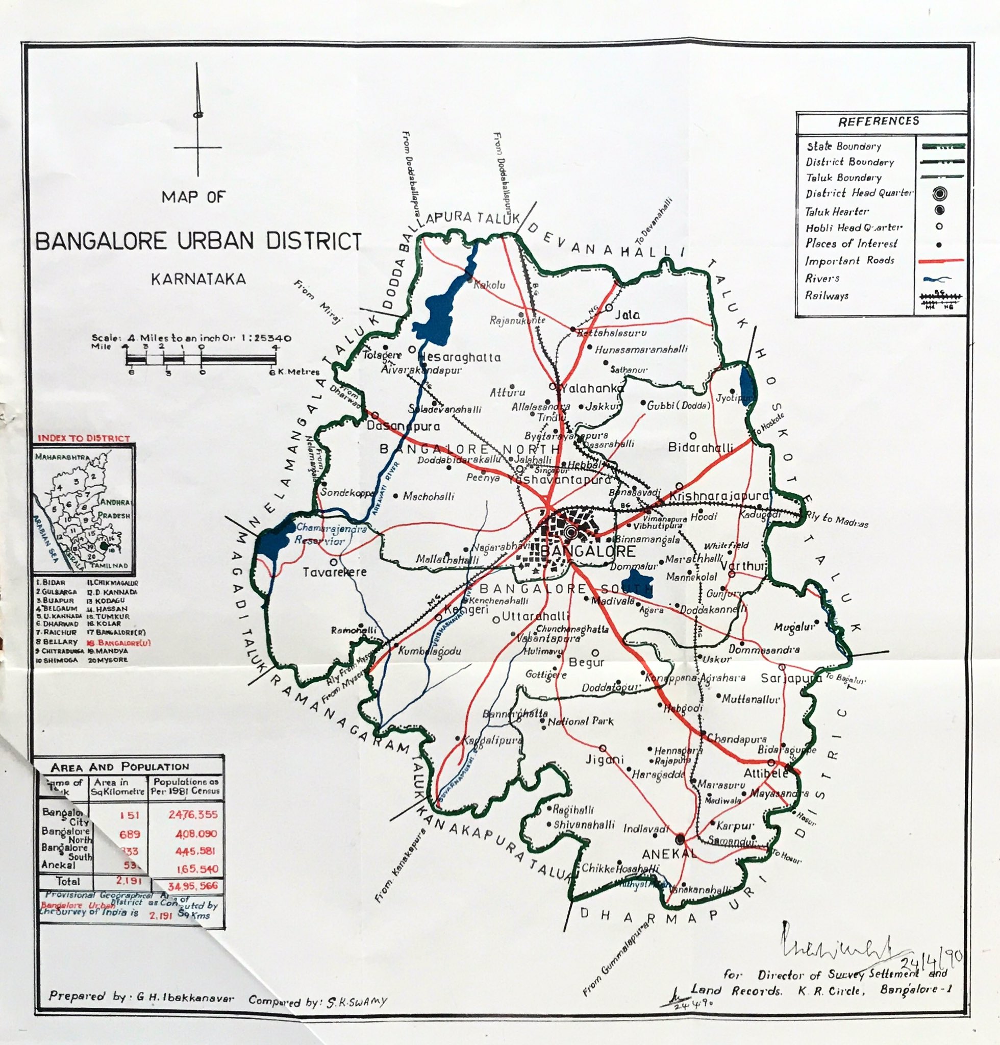 Map Of Bangalore Urban Pravar On Twitter: "Hand Drawn Map Of Bangalore Urban District, 1990  Https://T.co/Zz0An87E4M" / Twitter