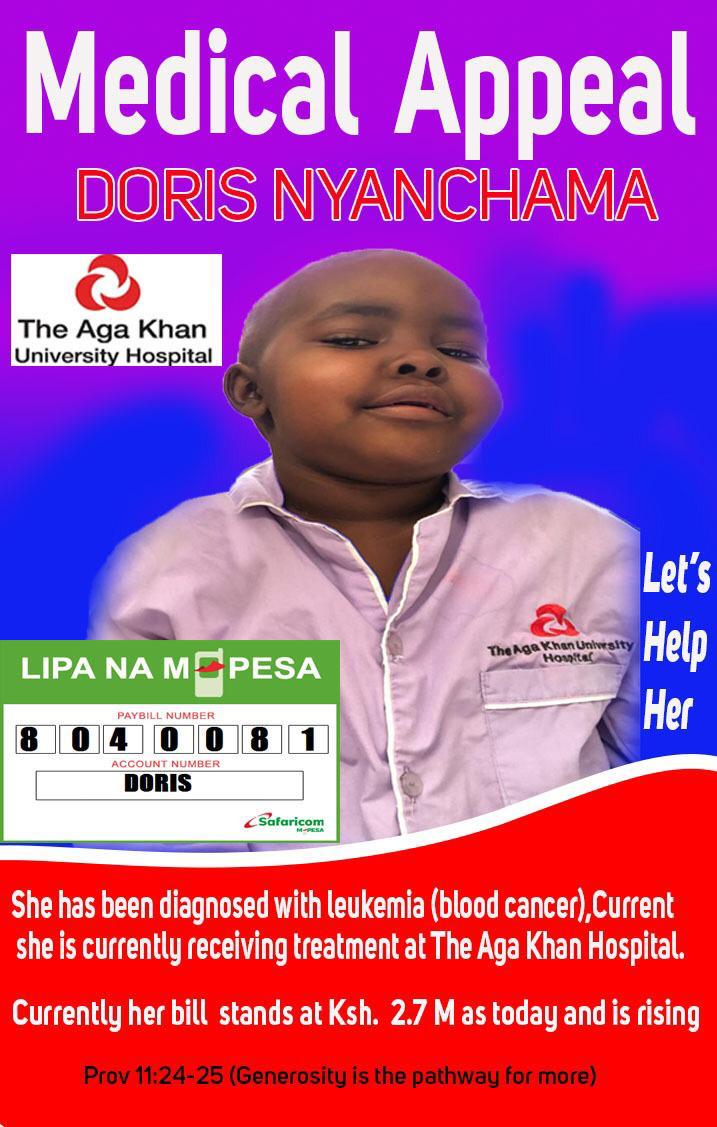 URGENT BLOOD APPEAL*** 

Patient: Doris Nyanchama
Hospital: Aga Khan (HDU)

 *BLOOD GROUP: B+ (any Blood Group)* 

Contact person 0720549387

0782549387

Are you 70 Kg and above/ in good health Blood Donors?
Here is your opportunity to save a life <a href="/damu_sasa/">Damu Sasa</a> 

 #LIFEISINTHEBLOOD