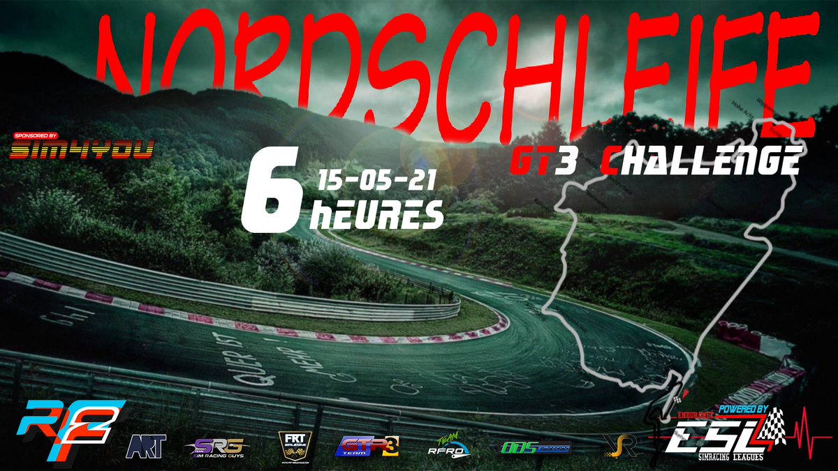 EnduranceSimra1's tweet photo. Salut a tous  , départ des 6H du Nordschleife a 17H sur @rFactor2  suivez le direct de PumpKing ici : 
https://t.co/Minou6Tv4d https://t.co/AQyH09ULy6