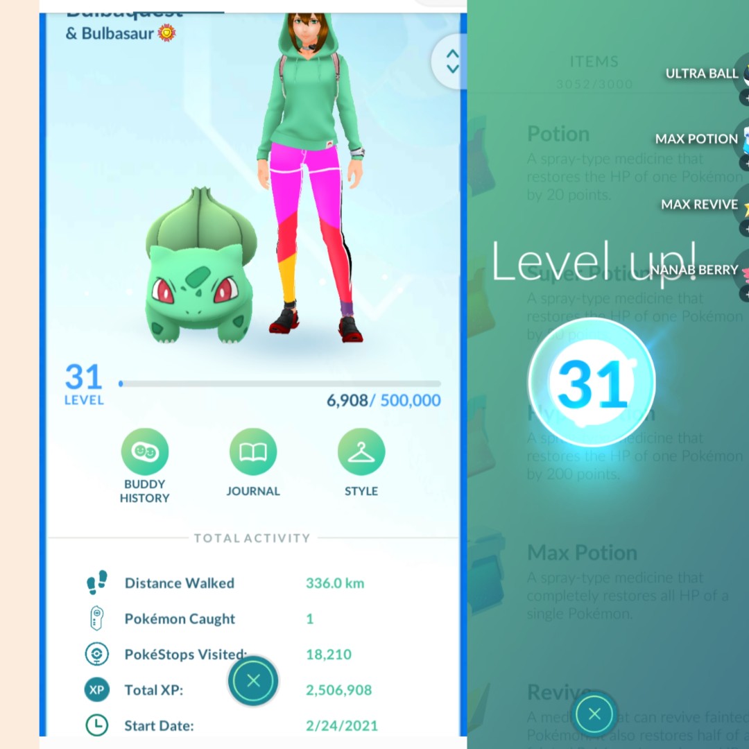BulbaQuest's tweet image. Level 31😍❤️ 18.210 Pokestops and only 1 Pokemon caught❤️💞🥰💖😍