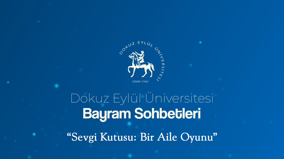 Evde sağlıklı ve keyifli bir bayram geçirebilmeniz için öneriler sunduğumuz #universitemDEU Bayram Sohbetleri programımızın son bölümünde 'Sevgi Kutusu: Bir Aile Oyunu' konusunu <a href="/bucaegitimdeu/">DEÜ Buca Eğitim Fakültesi</a> öğretim üyesi Doç. Dr. Yağmur Soylu'dan dinliyoruz: youtu.be/X_syU_X3YvU