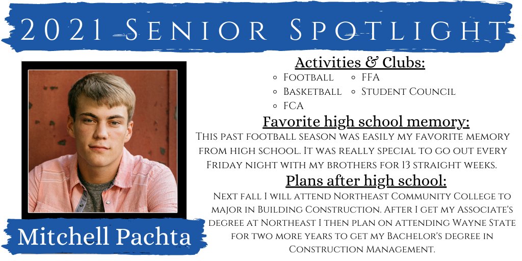 It's Graduation Day! Here are the last four Senior Spotlights.

First up is Mitchell Pachta.

#aurorahuskies #classof2021