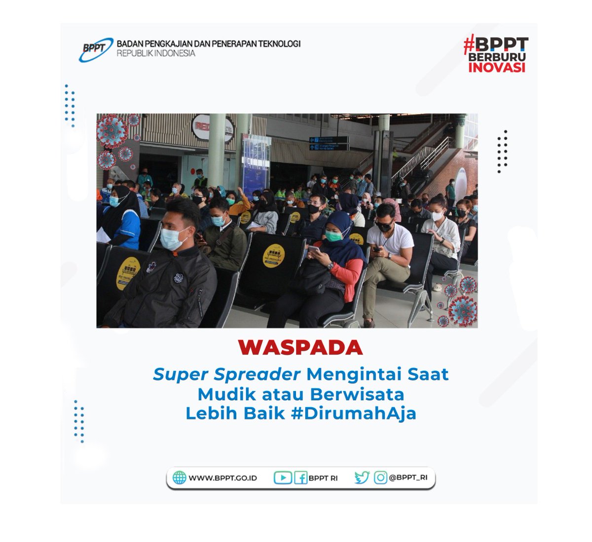 BPPT_RI's tweet photo. Teknopren! Usai libur hari raya idul fitri tetap waspada dan jaga kesehatan yaa. Waspada dengan adanya Penyebar Super (Super Spreader) #COVID19 di sekitar kita. Teknopren sudah tau tentang Super Spreader? Simak infografis ini yaa!

#BPPTSolidSmartSpeed
#BPPTJagoanInovasi https://t.co/CkjUqj7DJW