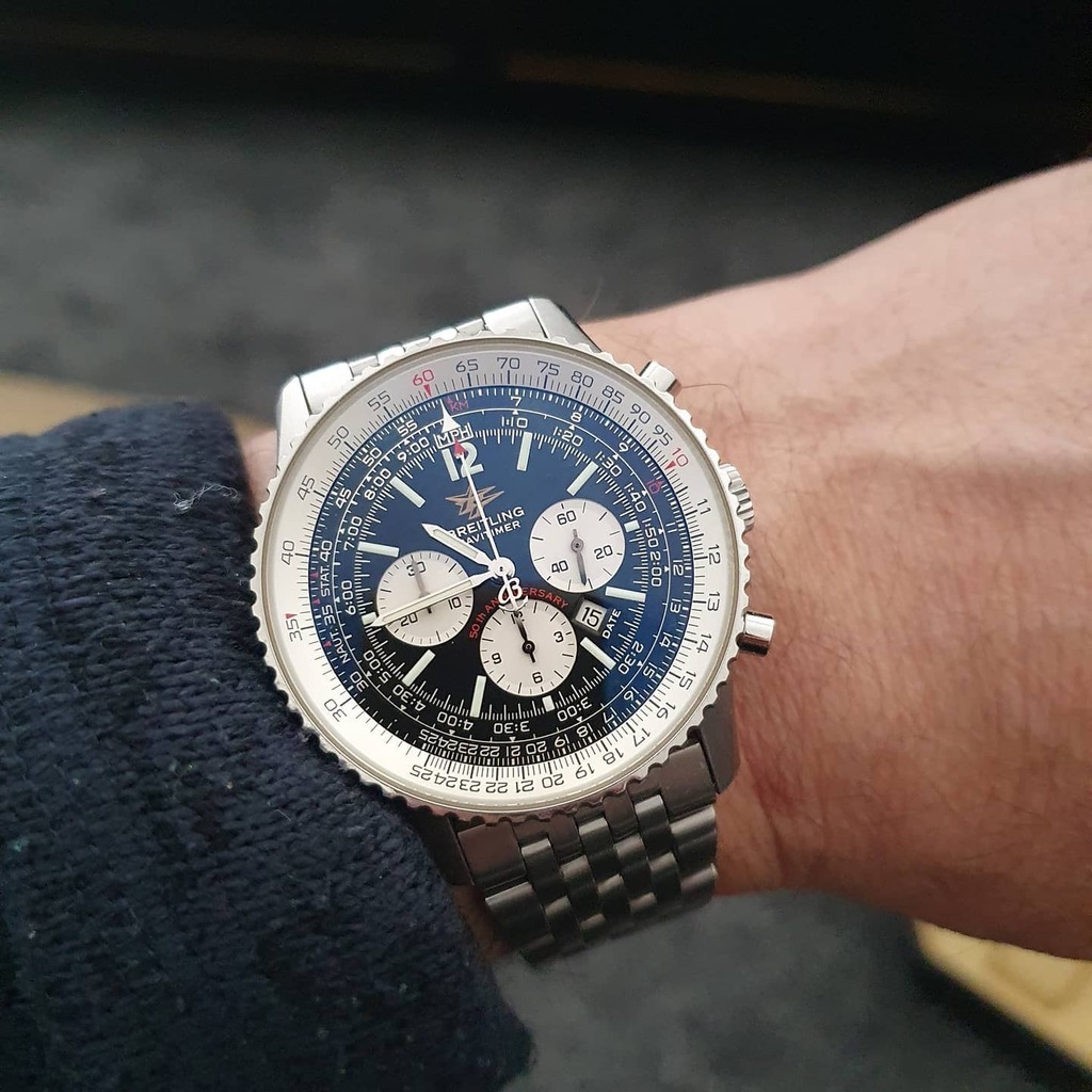 The Breitling Navitimer 50th anniversary edition great all round watches Navitimers for every day represent greet value for the money too 🙂 #breitling1884 #breitlingwatches #breitlingnavitimer #steel #50thanniversary #chronograph #subdials #watchesof… instagr.am/p/CO48ETermQ2/