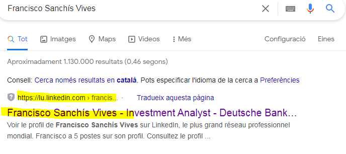 JoanLlacuna's tweet photo. @CNICatalunya @DeutscheBank Oh! Francisco... #CaPasao? 😅 https://t.co/S3TM6Oxu2Q