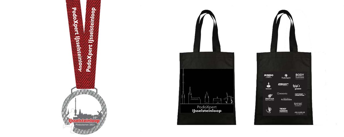 IJsselsteinloop's tweet photo. Na de IJsselsteinloop krijg je onze speciale medaille + een uniek katoenen tasje thuisbezorgd! https://t.co/28R5Nojku5