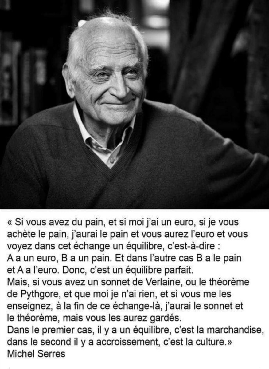 #Culture =#Accroissement #MichelSerres 👏