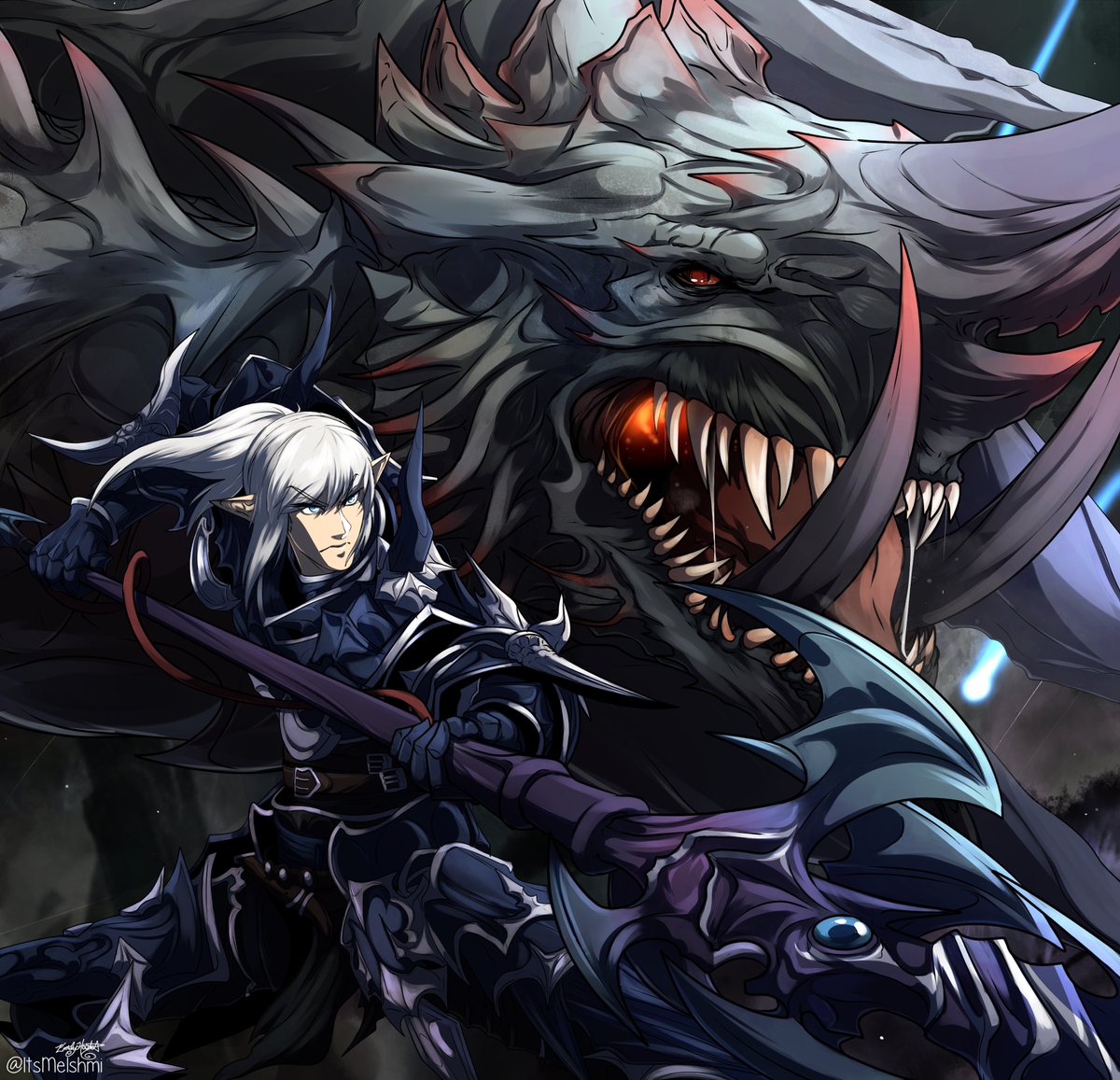 itsmeishmi's tweet photo. ESTINIENNNN AAAAAAAAA
THE TRAILER IS SO DAMN AWESOME I CAN'T EVEN-
I TRIED MY BEST! 
#FFXIVFanFest #FFXIV #Endwalker #Estinien https://t.co/Lk3Q1XKdHv