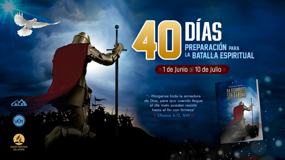 EloyRoquev's tweet photo. 📖 Ponte toda la #ArmaduraDeDios, para resistir con firmeza hasta el fin. ✅ Este 1 de junio comenzamos la #JornadaDe40Días de preparación para vivir cada día en la presencia de Jesús. 🙏🏽 Únete a este gran desafío que cambiará tu vida para siempre.

🙏🏽#ArmaduraDeDios. ✅ https://t.co/qJ6nt0O6k3