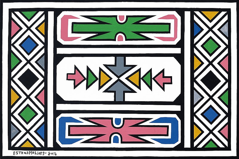 #EstherMahlangu
#ABSTRACT 2014/2015
#Silkscreen on #Somerset Velvet paper
#LimitedEdition of 80
Printed by #Harwood #Printmakers, #LONDON
#UCTIrmaSternMuseum, #CapeTown 2015
#SouthAfrica: the art of a nation Exhibition, #BritishMuseum
#ISBN9780620670319

available <a href="/34FINEART/">34FineArt</a>