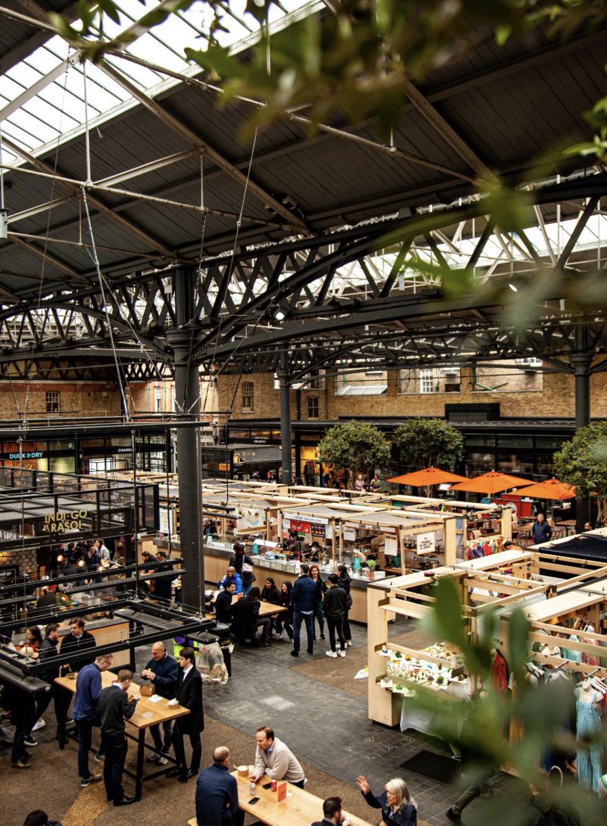 A weekend for weatherproof plans? Our stalls, shops, street food and al fresco restaurant tables all sit under our iconic Market roof #oldspitalfieldsmarket