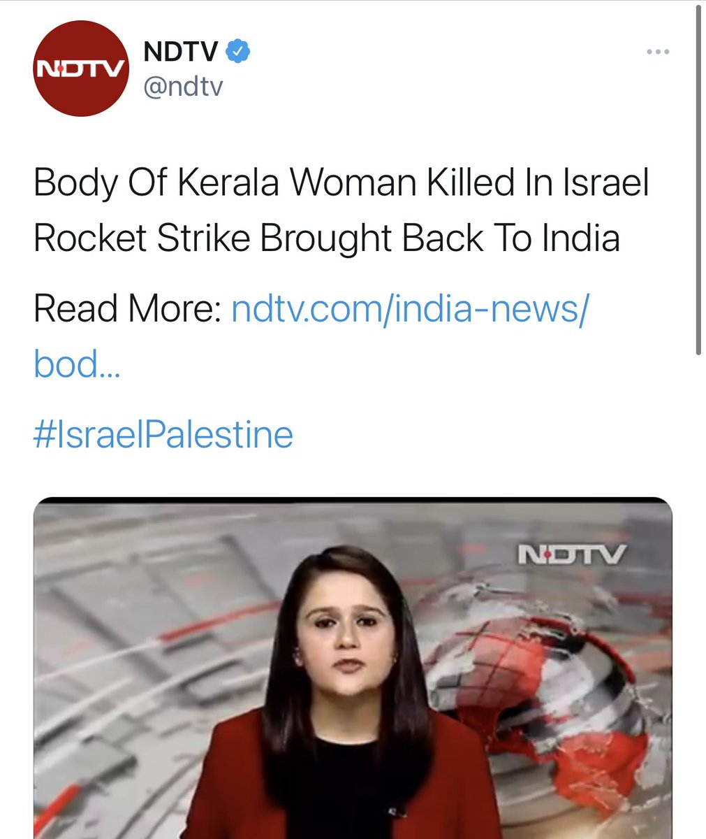 AskAnshul's tweet image. Beauty of NDTV:

1. Rocket attack by Hamas terrorists killed an Indian citizen in Israel.

NDTV: Indian woman killed in &apos;Israel&apos; rocket strike.

2. ISIS terrorists had set off from Sri Lanka to Lakshadweep.

NDTV: 15 ISIS &apos;activists&apos; set off to Lakshadweep.
