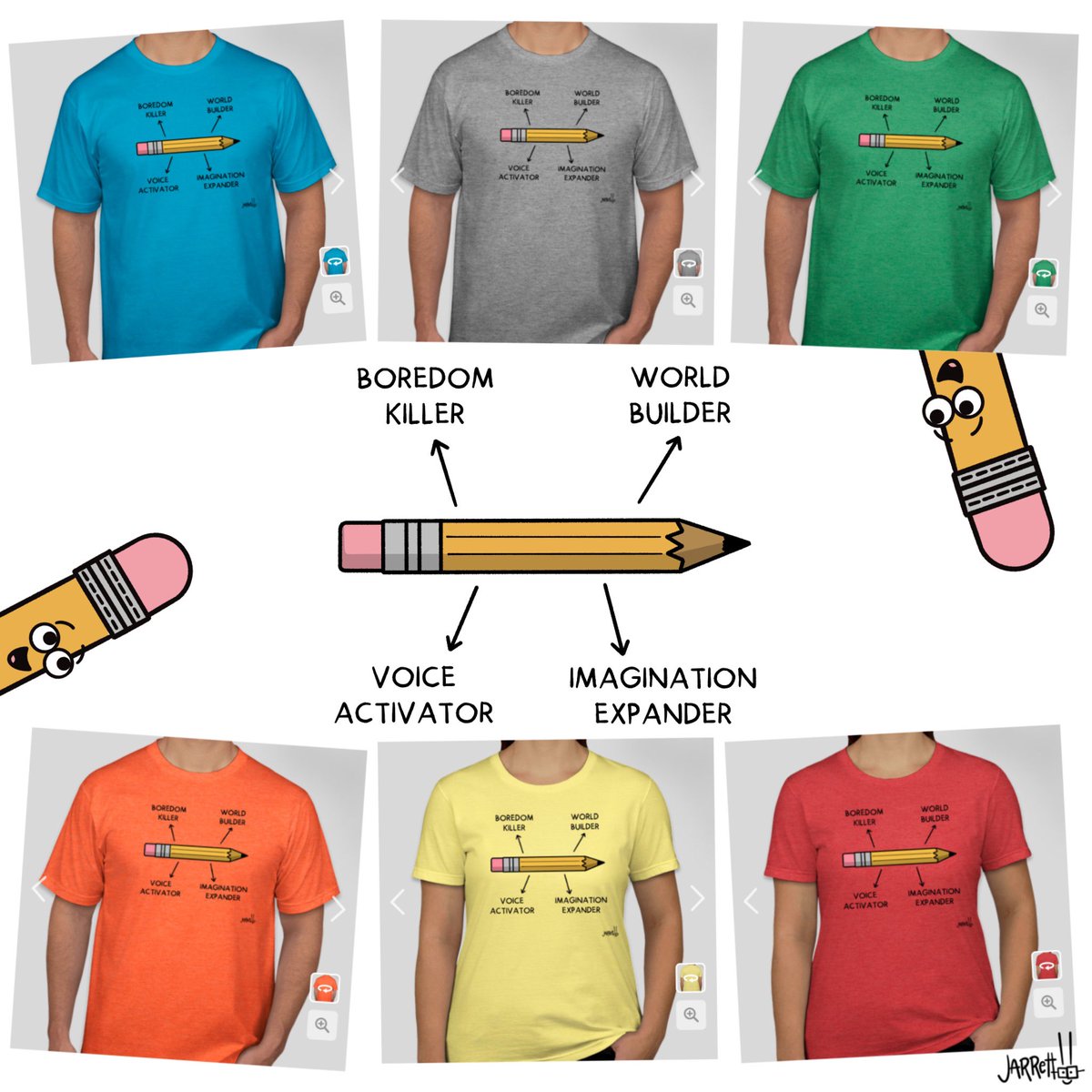 Jarrett_Lerner's tweet photo. You’ve only got until the end of the weekend to get one of these The Power of a Pencil t-shirts if you want one.

Thanks to everyone who has so far shared and/or supported this fundraiser!

Here’s the link: https://t.co/pPrrmVOcDC https://t.co/QpQlyYZ7oG