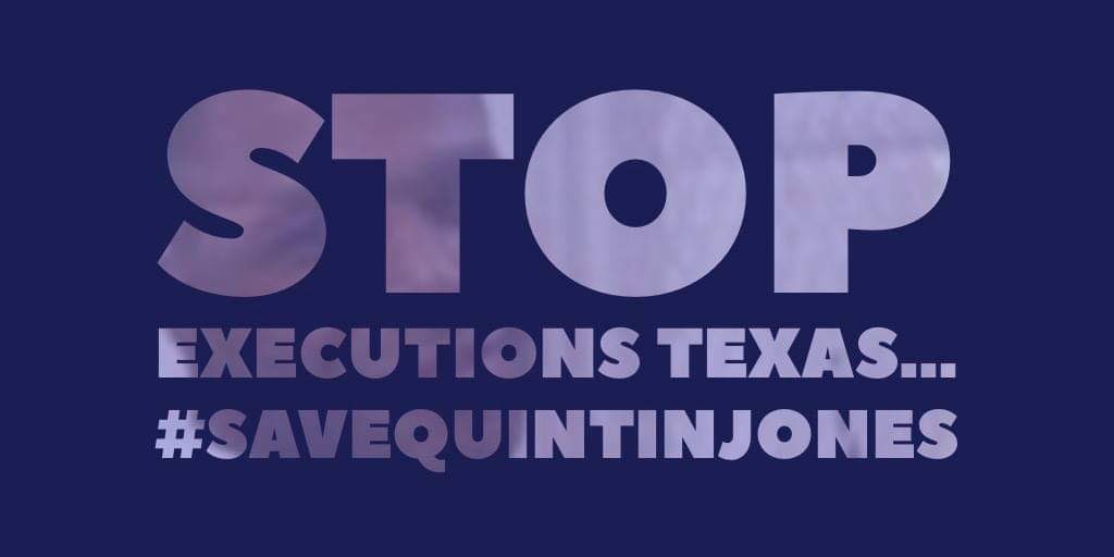 jettica65's tweet photo. We fight for EVERY man scheduled for execution! EVERY time we try a little harder or look for new tactics!  This is a war against a powerful group that seek vengeance in the name of justice!  We must evolve past this archaic system!  The death penalty must end! #SaveQuintinJones https://t.co/U9hhojdkeU