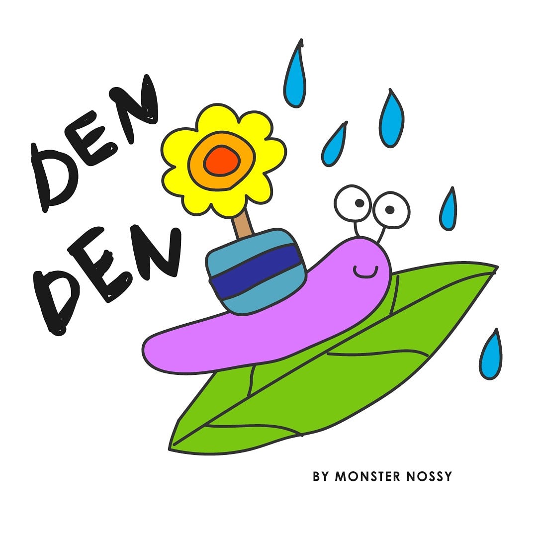 Monster Nossy 今日のモンスター デジタル でんでん です お花をしょってるカタツムリ モンスター Monsternossy Monster イラスト カラフル 個性的 イラスタグラム スズリ Suzuri 手書き 可愛い 生き物 虫 虫シリーズ でんでん虫