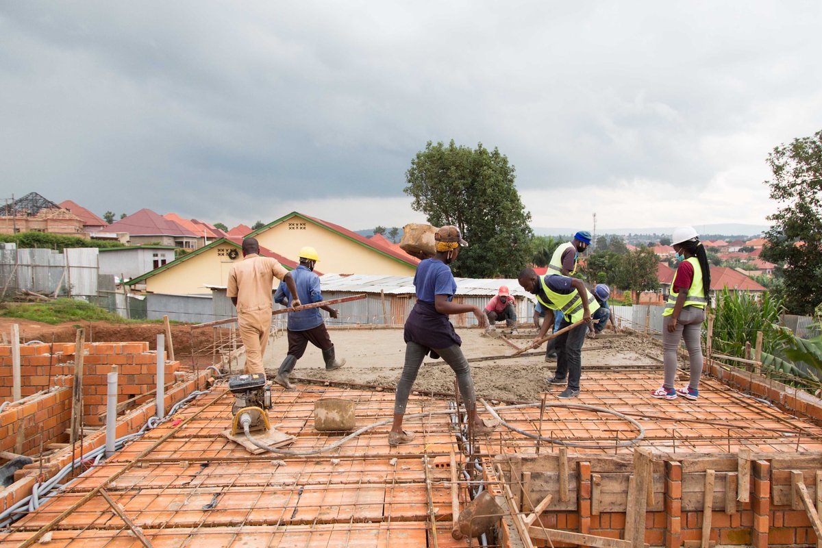 #Collaboration at the Hope for Life site yesterday, as concrete was poured for the roof. #architecture #construction #design