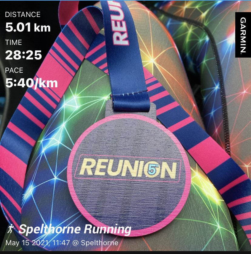Thanks @LondonMarathon and Kempton park for such a well organised event. Great to see so many other runners at one event. Let’s hope it really does help bring events back. #reunion5k