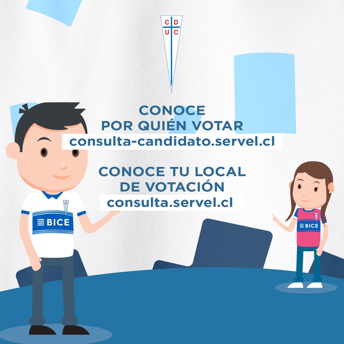 Cruzados's tweet photo. ¡Hoy y mañana son las #Elecciones2021CL! 🗳️

Invitamos a #LasCruzadas y #LosCruzados a participar🙌

➡️ Usa mascarilla 😷 , alcohol gel ✨, no olvides tu cédula 🆔 y lleva lápiz azul ✍️ https://t.co/pa746VT2mw