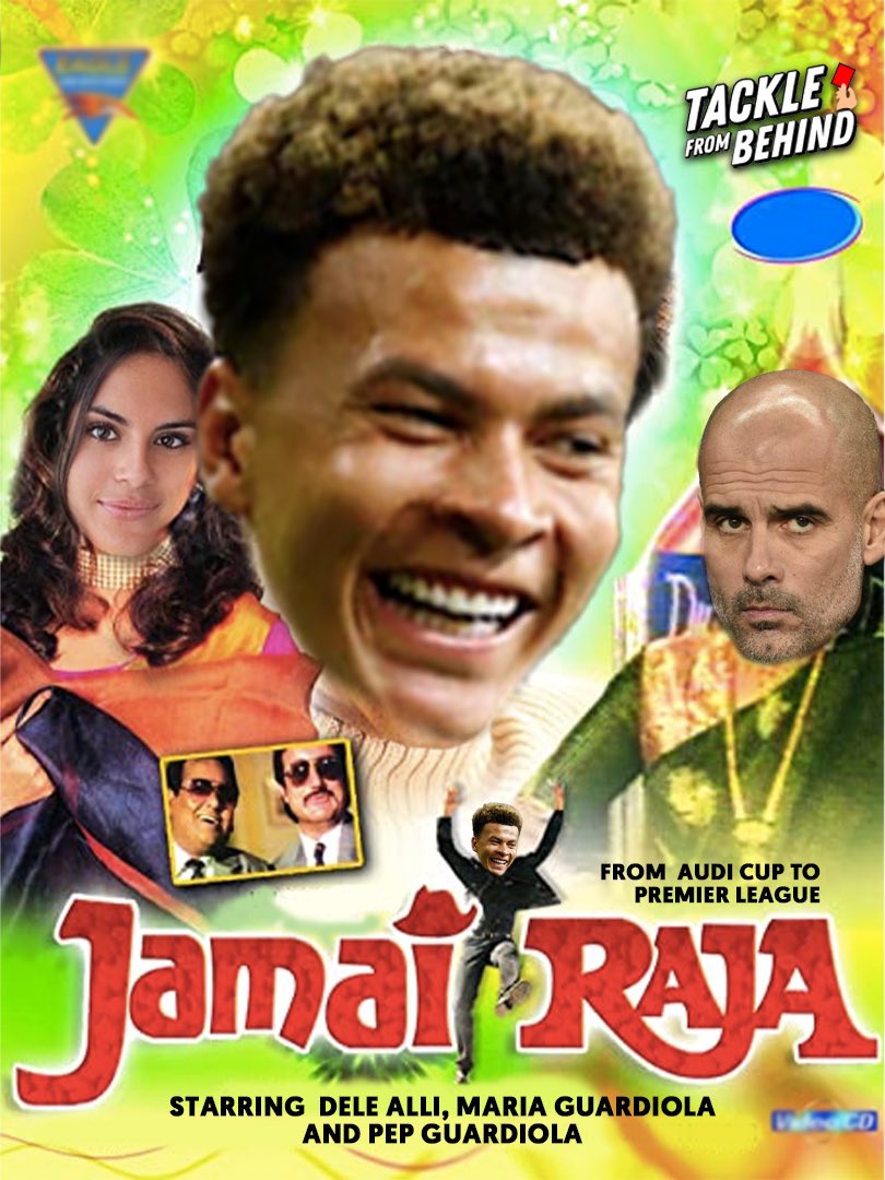 tacklefromb's tweet photo. Jamai Raja bajaye baja! 🔥
'Dele Alli reportedly seen kissing Pep Guardiola's daughter Maria Guardiola in London'
#TackleFromBehind https://t.co/IHjHbAs9jE