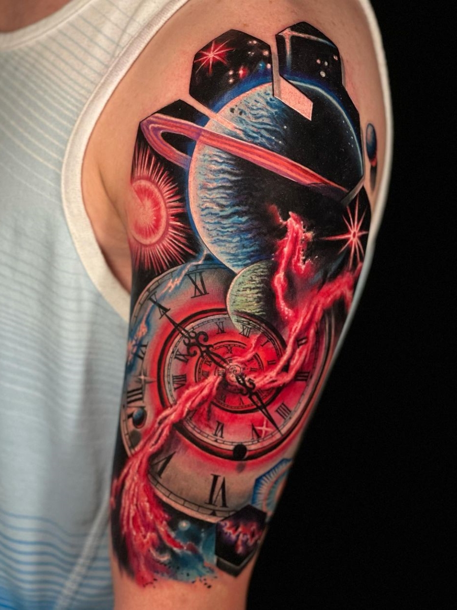 Space time gravity done by Alex Frew now with Invicta Tattoo in  Bloomsburg PA USA  rtattoos