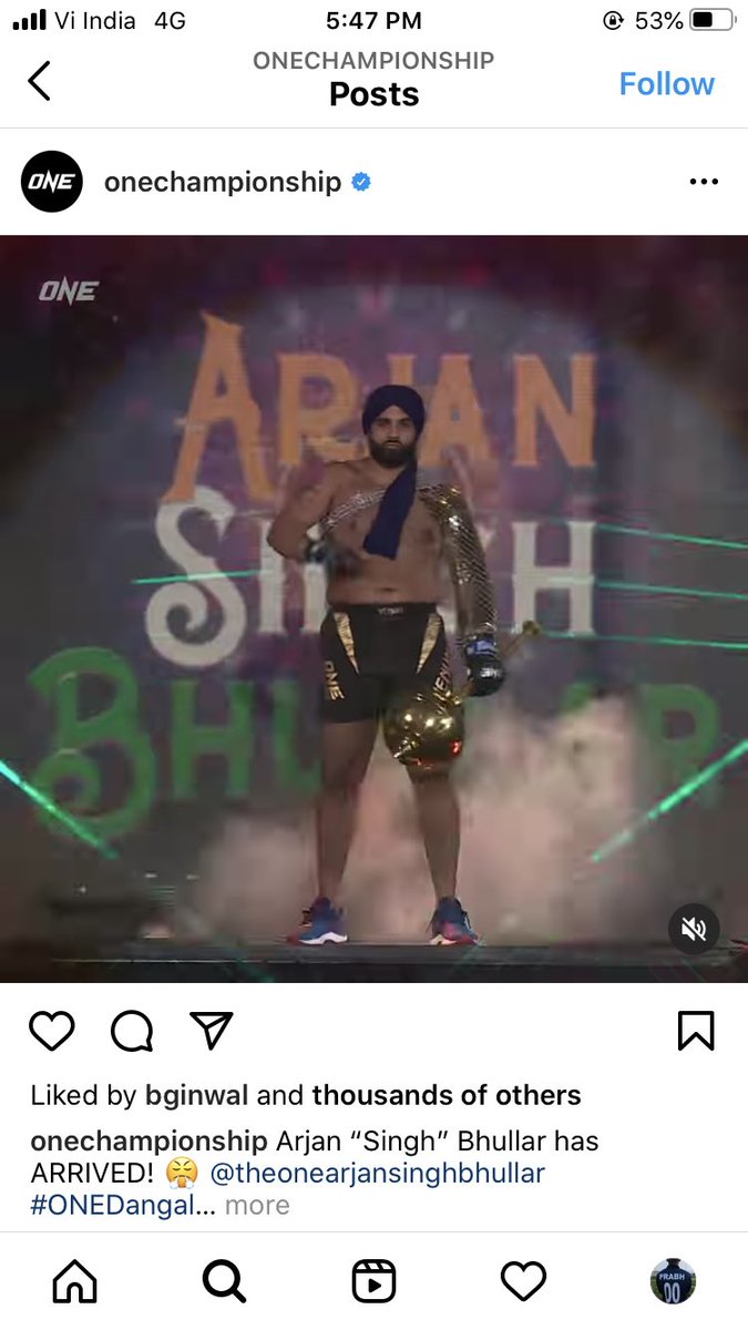 New world heavyweight champion Arjan Singh Bhullar #MMATwitter #ONEChampionship #punjabi #Arjansinghbhullar