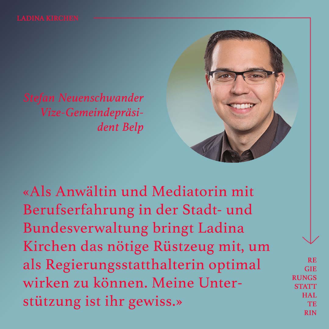 Danke für die Unterstützung, lieber Stefan Neuenschwander!

#DieRegierungsstatthalterin 
ladinakirchen.ch
<a href="/SPBuemBeth/">SP Bümpliz/Bethlehem</a> <a href="/SP_Stadt_Bern/">SP Stadt Bern</a>