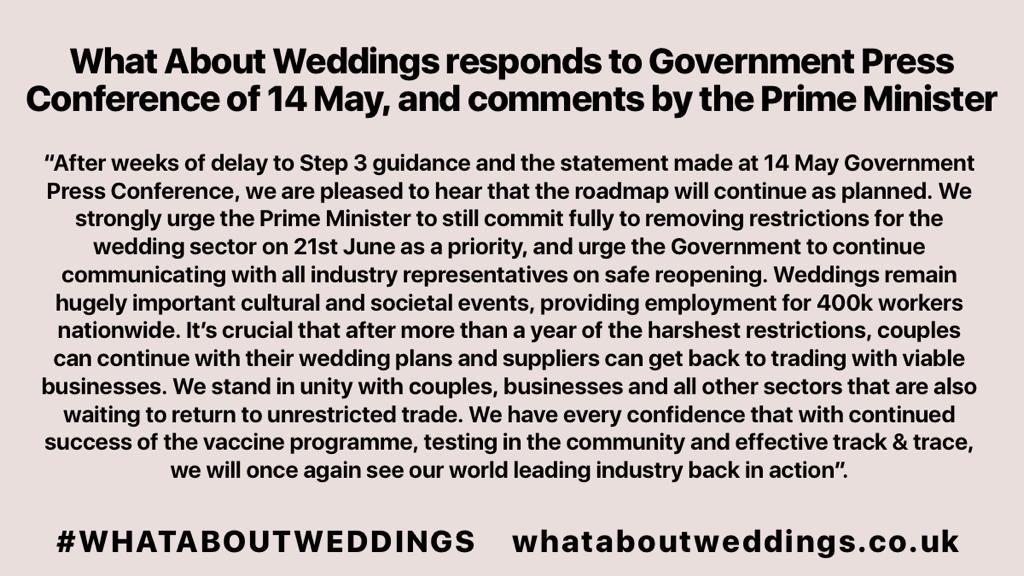 WAWofficialUK's tweet photo. Our response to @BorisJohnson’s press conference and comments last night...

Please share with your MP and them to keep asking #whataboutwedddings 

Thank you. https://t.co/j1wglGBNTl
