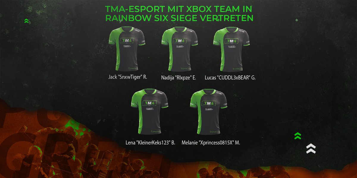 Neben einem neuen PC #R6S Team begrüßen wir auch ein neues Rainbow Six Siege 𝗫𝗕𝗢𝗫 𝗥𝗼𝘀𝘁𝗲𝗿 in unseren Reihen. Willkommen Team Secret Instinct: 

- Jack "SnxwTiger" R. 
- Nadija "Rlxpze" E. 
- Lucas "CUDDL3xBEAR" G. 
- Lena "KleinerKeks123" B.
- Melanie "Xprincess0815X" M.