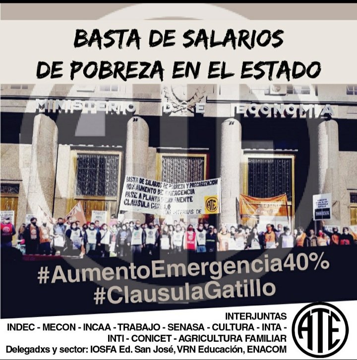 ATEIndec's tweet photo. Basta de Salarios de Pobreza en el Estado!
Si te sobra mucho mes después del sueldo dale RT https://t.co/0mOGyd3ZX2