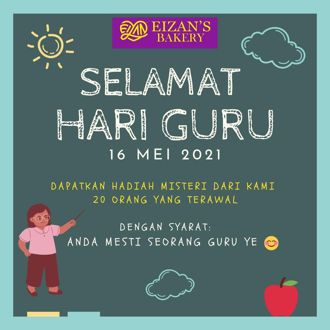 تويتر 𝐄𝐢𝐳𝐚𝐧 𝐬 𝐁𝐚𝐤𝐞𝐫𝐲 على تويتر Berguru Demi Ilmu Bina Generasi Baharu Selamat Hari Guru Untuk Semua Guru Guru Di Malaysia Sempena Untuk Hari Guru Esok Dapatkan Hadiah Misteri Dari Kami Untuk