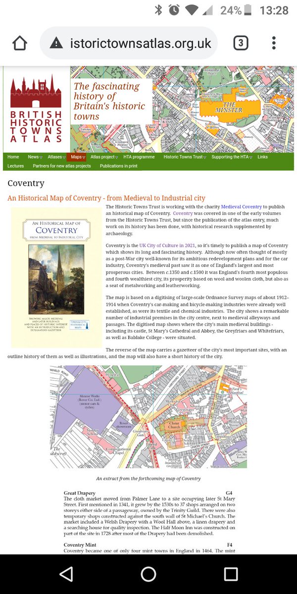 hist_towns's tweet photo. @profkdlilley @The_Bard_Today @Dugdale1920 @The_Herbert @WHN_WM @TBAWAS @unibirmingham @MedSettRG And as part of @Coventry2021 launching today we've revised and updated the #Coventry atlas map in partnership with @medievalcov and accessible online @coventryatlas and to purchase soon 👍👇https://t.co/jFkQ3P8MQc https://t.co/6LuJy3oAR4