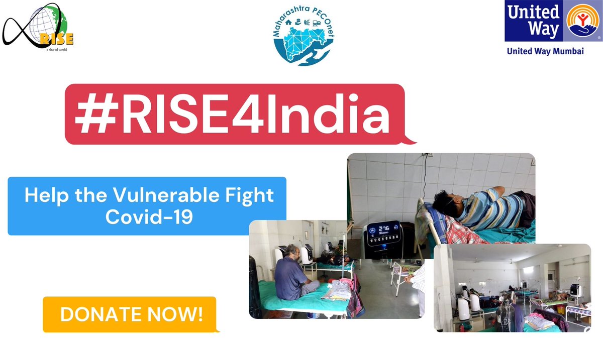 RISEInfinityF's tweet image. Volunteer. Donate. Spread the word. 

In whatever way, in whatever capacity, join our efforts to help Maharashtra breathe. 

Donate now: unitedwaymumbai.org/campaigns

#RISE4India
#covidrelief #riseinfinity #covidsupport #volunteering #donateforcovid #FightAgainstCOVID19 #COVID19