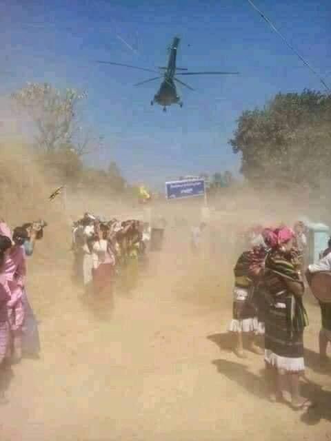BoMee_BM's tweet photo. Our people in Mindat, Chin State are facing unspeakable terrors and atrocities from the military junta 
Photo credit #HelpMinDat #HumansAreNotShields #NoFlyZoneInMyanmar https://t.co/ZRqrRBfhwl