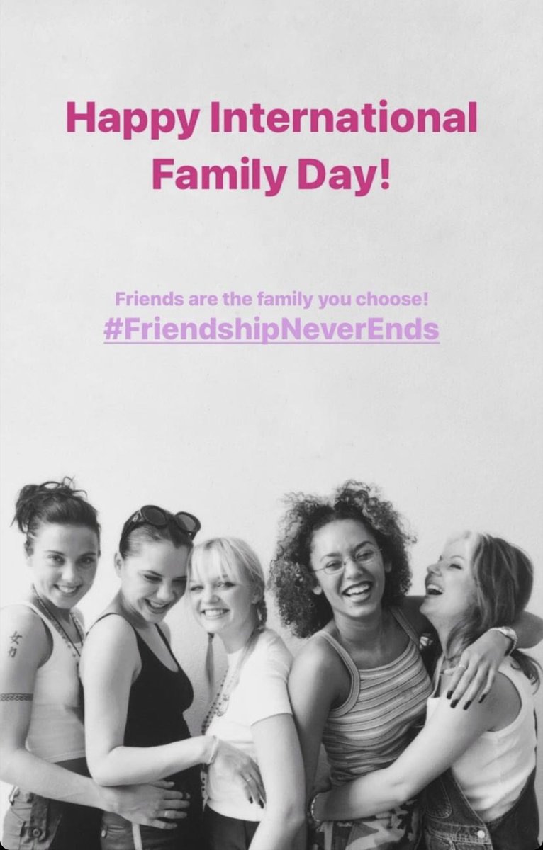 Happy #InternationalFamilyDay 

There are friends, there are family, and then there are friends who become family 💖✌🏻 

#SpiceGirls #FriendshipNeverEnds