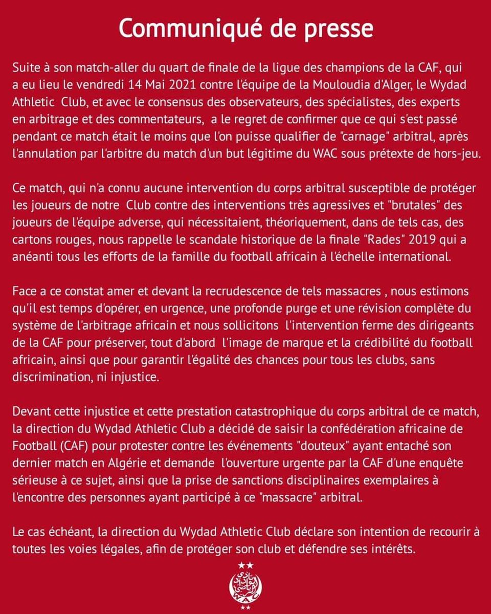 JamaliMouad's tweet photo. #CAFMAFIA 
@caf_online_AR 
@CAFCLCC_ar 
@CAFCLCC_fr @CAF_Online https://t.co/JiryqcwFrR