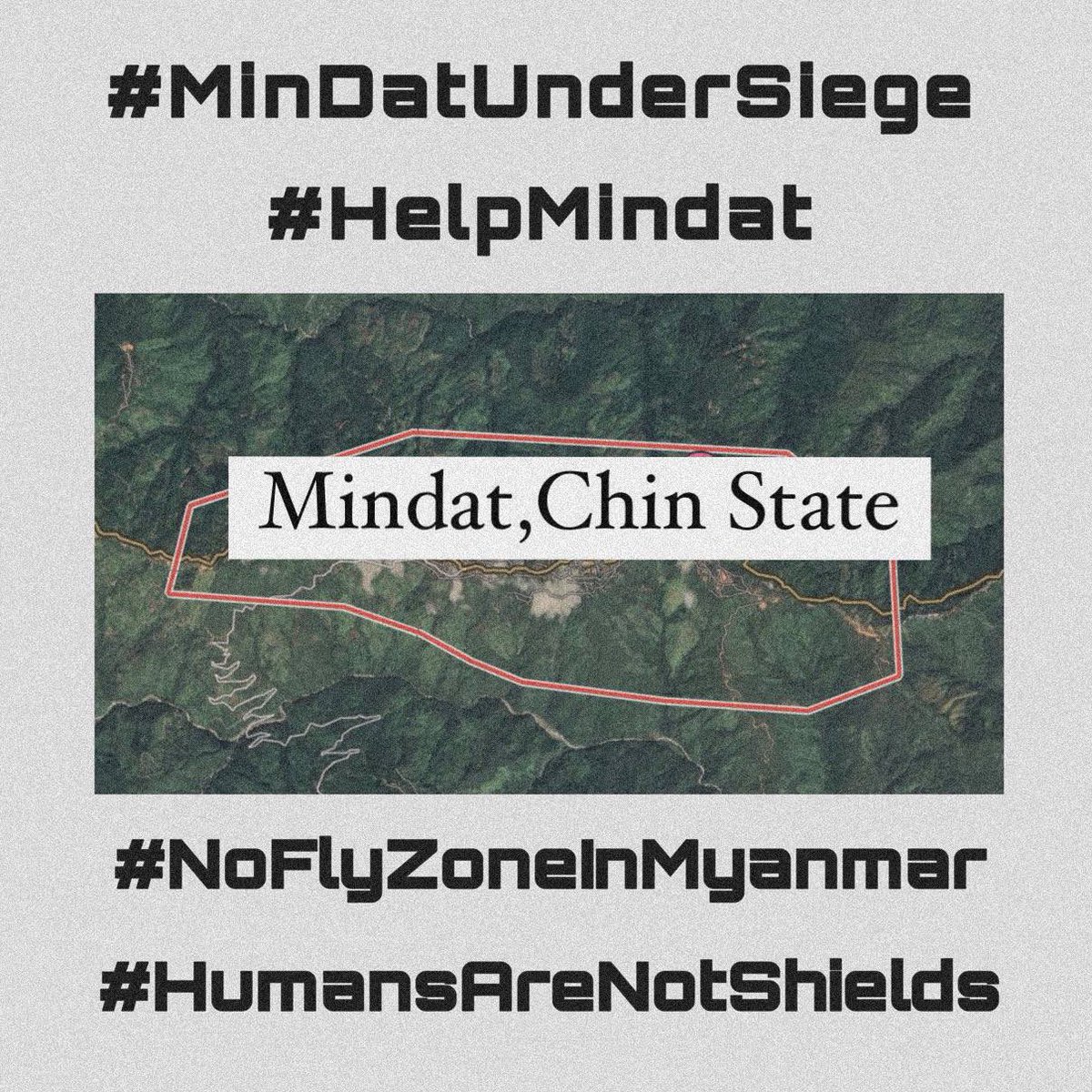 MeeMee75640208's tweet photo. @USEmbassyBurma #MinDatUnderSiege
#HelpMindat
#NoFlyZoneInMyanmar
#HumansAreNotShields https://t.co/jED2wMDHri https://t.co/YrdqfN1Hq6