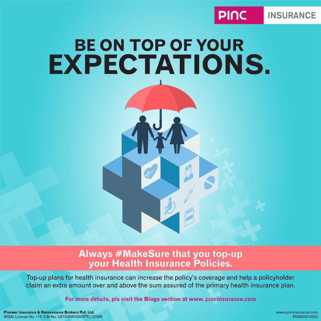 PINCInsurance's tweet photo. Top-up plans should be carefully studied and understood, just the way the other policies are.
#healthinsurance #Health #inthistogether #LogintoPINC #secureyourself #protectyourself #topupplans #healthplans #PINCinsurance https://t.co/FVus5kbdDy