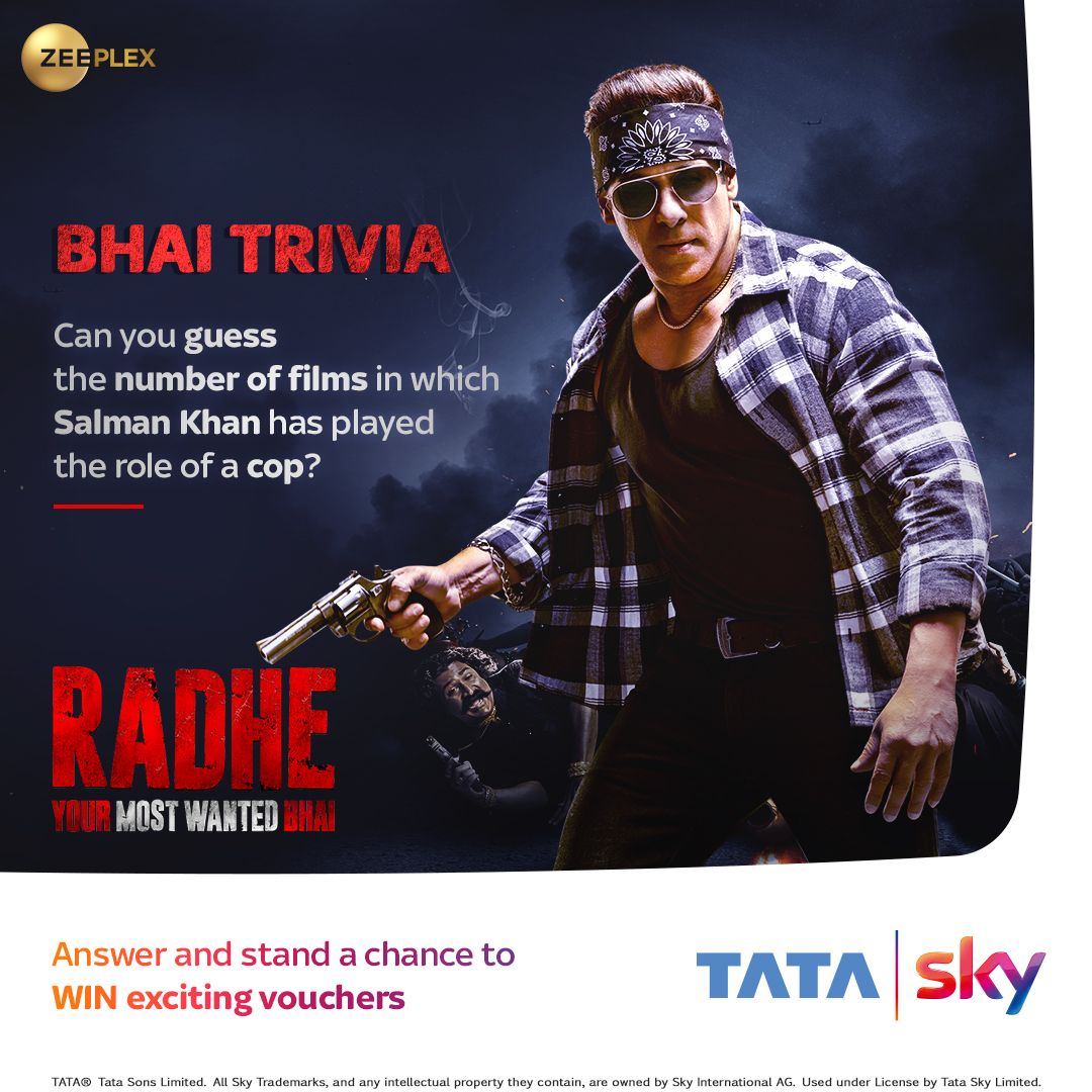 Contest Alert: Let’s see how well you know your Most Wanted Bhai. Comment your answer below and get a chance to win exciting vouchers.
@beingsalmankhan @bindasbhidu @DishPatani @RandeepHooda @PDdancing @SKFilmsOfficial @ZeeStudios_ @SohailKhan @atulreellife
@ReelLifeProdn https://t.co/PBpOgVYCdf