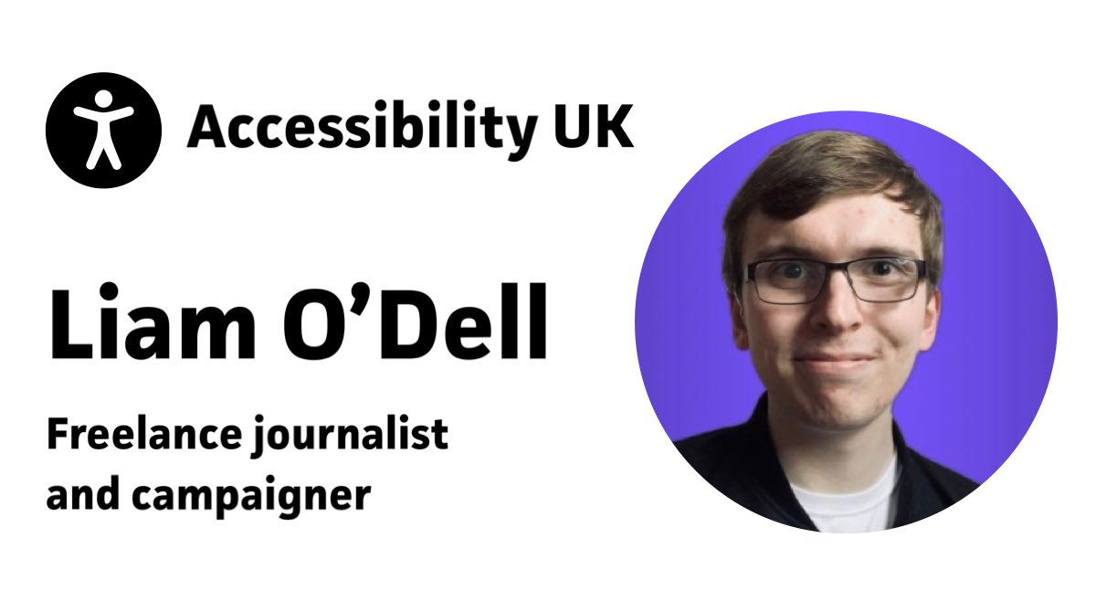 Meet our panelist <a href="/LiamODellUK/">Liam O'Dell</a>. Liam is a freelance journalist and campaigner specialising in deafness, disability and social media. A contributor to the deaf news blog The Limping Chicken, his work also features in The Stage, HuffPost, Metro, The i and Independent. #GAAD #A11yUK