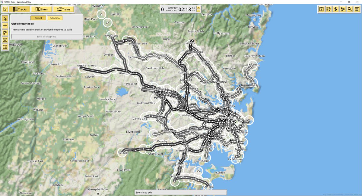 SydneyWorks's tweet photo. Progress update, Saturday night 15 May 2021: Have reached Glenfield in the southwest which means Line CC2 is complete. CC2 means: 'CC' - City Circle (the core/trunk of the subnetwork); '2' - Line 2. CC2 runs from Hornsby to Glenfield via the City Circle. --> https://t.co/wVQyOQsQWL