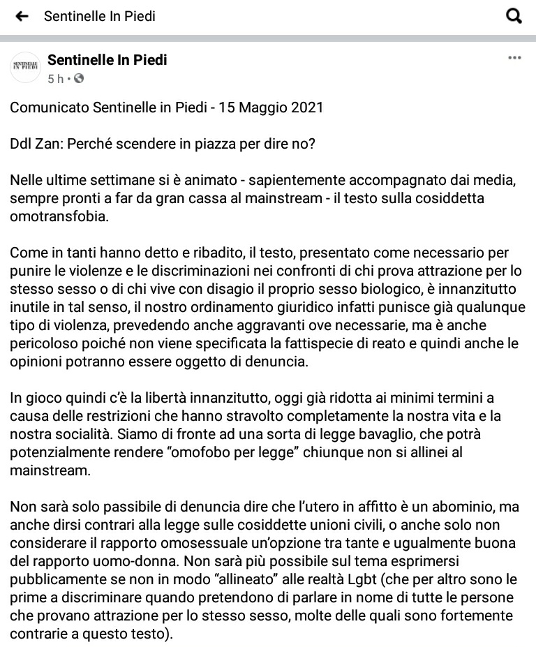 Sentinelle In Piedi tweet media