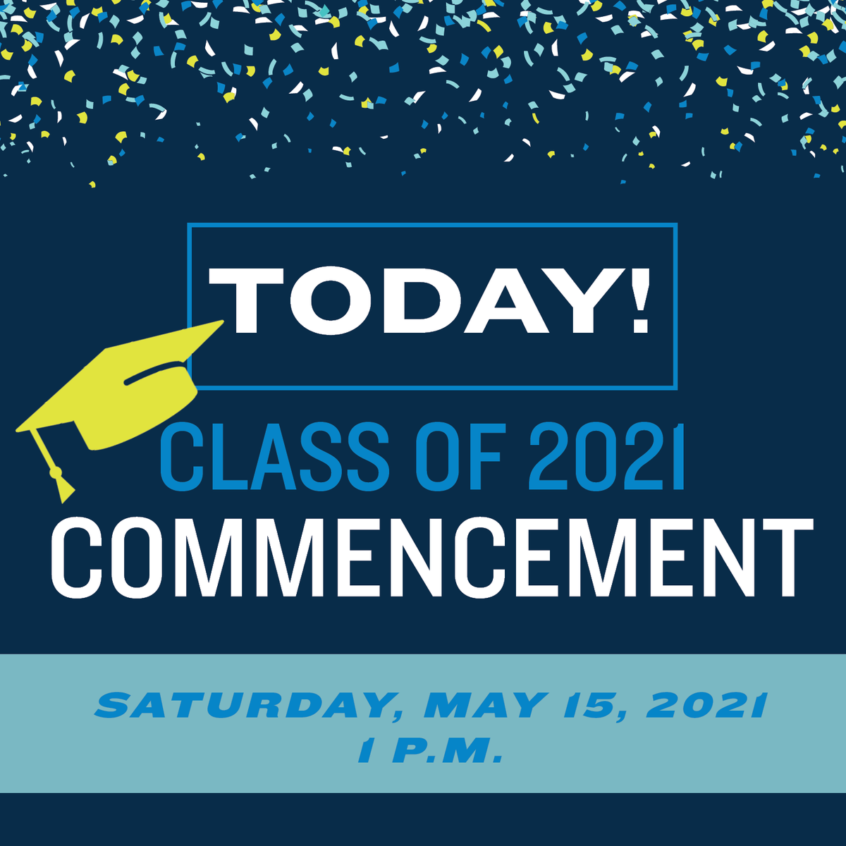 MCLA_EDU's tweet photo. Congratulations Class of 2021! 
We look forward to celebrating your accomplishments today at 1 p.m.

To be a part of our live social media feed, please use the hashtag #MCLACommencement2021. 

Messages will appear on the landing page in real time. https://t.co/82jJA4JNJA https://t.co/MTmIECQCQr