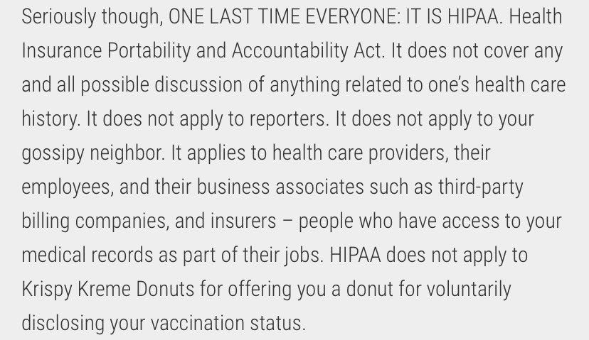 wvEsquiress's tweet photo. Oh God, the HIPAA dumb asses are at it again. This is no way to start a Saturday. 
Reminder: https://t.co/EPdPeKAeVq